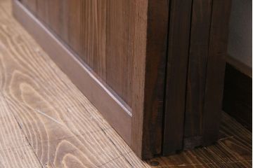 昭和初期　美品　杉材　味わい深い風合いが魅力の障子戸(引き戸、建具)4枚セット(2)