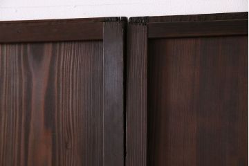 昭和初期　美品　杉材　味わい深い風合いが魅力の障子戸(引き戸、建具)4枚セット(2)