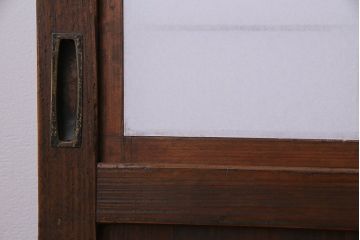 昭和初期　美品　杉材　味わい深い風合いが魅力の障子戸(引き戸、建具)4枚セット(2)