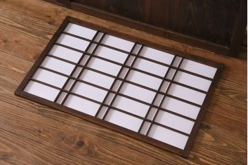 昭和初期　美品　杉材　味わい深い風合いが魅力の障子戸(引き戸、建具)4枚セット(2)