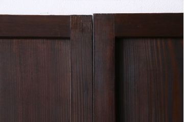 昭和初期　美品　杉材　味わい深い風合いが魅力の障子戸(引き戸、建具)4枚セット(2)