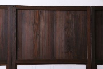 昭和初期　美品　杉材　味わい深い風合いが魅力の障子戸(引き戸、建具)4枚セット(2)