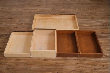 中古　北海道民芸家具　421 樺材　重厚なデスク(片袖机、在宅ワーク、在宅用学習机)(定価約15万円)(2)