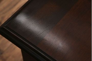 中古　北海道民芸家具　421 樺材　重厚なデスク(片袖机、在宅ワーク、在宅用学習机)(定価約15万円)(2)