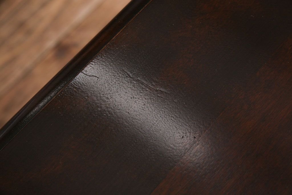 中古　北海道民芸家具　421 樺材　重厚なデスク(片袖机、在宅ワーク、在宅用学習机)(定価約15万円)(2)