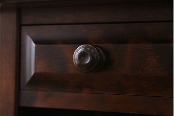 中古　北海道民芸家具　421 樺材　重厚なデスク(片袖机、在宅ワーク、在宅用学習机)(定価約15万円)(2)