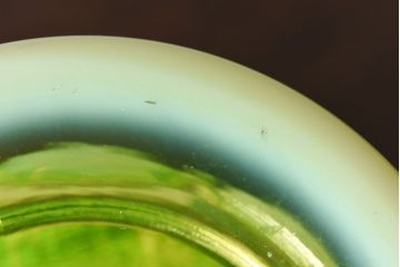アンティーク雑貨　アメリカ　乳白色のグラデーションが素敵なウランガラス製ピッチャー(ジャグ、水差し、ワセリンガラス)