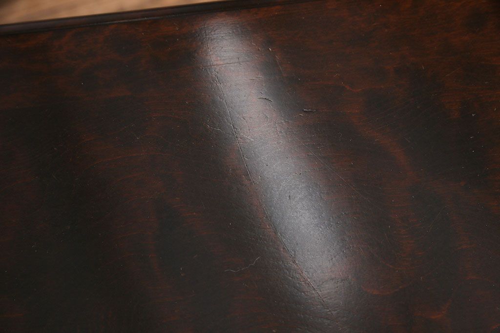 中古　北海道民芸　落ち着きのある色味が魅力のシンプルなサイドチェスト(リビングボード、ローチェスト)