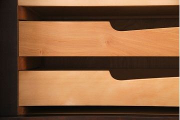 中古　北海道民芸家具　衣装盆付き3段重ねチェスト(衣装箪笥・整理タンス・着物箪笥)(定価約90万円)