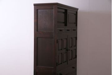 中古　北海道民芸家具　衣装盆付き3段重ねチェスト(衣装箪笥・整理タンス・着物箪笥)(定価約90万円)