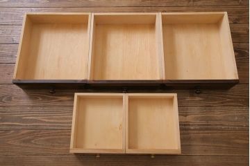 中古　北海道民芸家具　衣装盆付き3段重ねチェスト(衣装箪笥・整理タンス・着物箪笥)(定価約90万円)