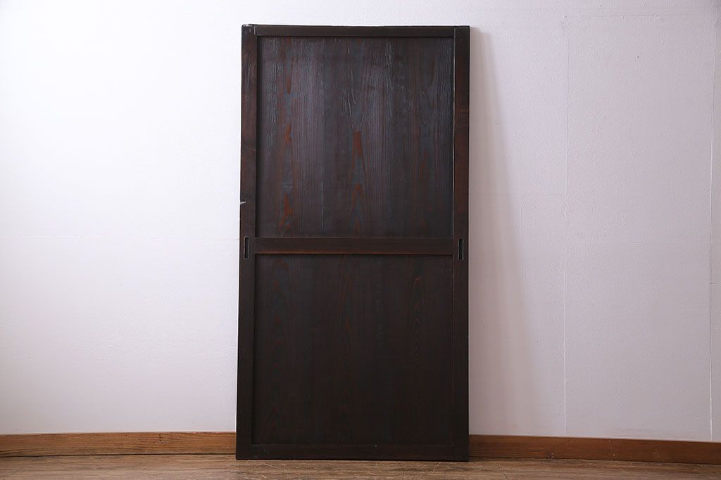 和製アンティーク　濃くて深い色合いが情緒を漂わせる板戸1枚(引き戸、建具)