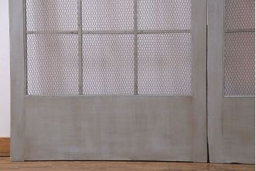 アンティークペイント　シャビーな風合いが魅力のグリアージュ戸(格子戸、引き戸、建具)