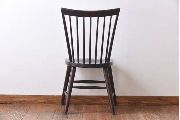 中古　松本民芸家具　シンプルで座り心地の良いNC型チェア(ダイニングチェア、椅子、板座チェア)(定価約8万円)