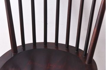 中古　松本民芸家具　シンプルで座り心地の良いNC型チェア(ダイニングチェア、椅子、板座チェア)(定価約8万円)