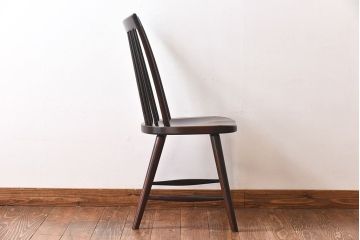 中古　松本民芸家具　シンプルで座り心地の良いNC型チェア(ダイニングチェア、椅子、板座チェア)(定価約8万円)(1)