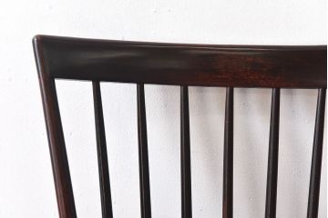 中古　松本民芸家具　シンプルで座り心地の良いNC型チェア(ダイニングチェア、椅子、板座チェア)(定価約8万円)(1)