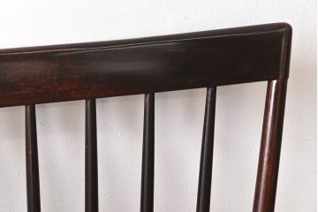 中古　松本民芸家具　シンプルで座り心地の良いNC型チェア(ダイニングチェア、椅子、板座チェア)(定価約8万円)(1)