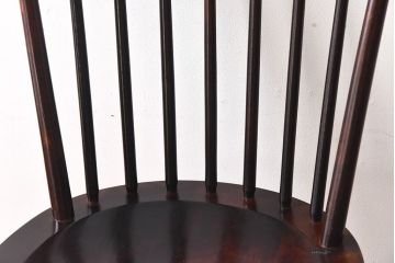 中古　松本民芸家具　シンプルで座り心地の良いNC型チェア(ダイニングチェア、椅子、板座チェア)(定価約8万円)(1)