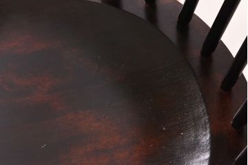 中古　松本民芸家具　シンプルで座り心地の良いNC型チェア(ダイニングチェア、椅子、板座チェア)(定価約8万円)(1)