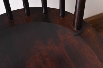 中古　松本民芸家具　シンプルで座り心地の良いNC型チェア(ダイニングチェア、椅子、板座チェア)(定価約8万円)(1)