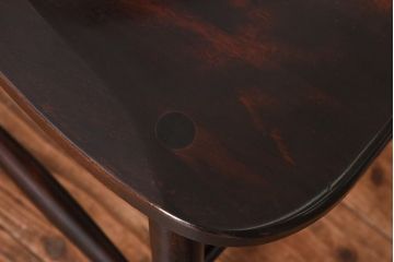 中古　松本民芸家具　シンプルで座り心地の良いNC型チェア(ダイニングチェア、椅子、板座チェア)(定価約8万円)(1)