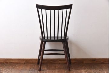 中古　松本民芸家具　シンプルで座り心地の良いNC型チェア(ダイニングチェア、椅子、板座チェア)(定価約8万円)(1)