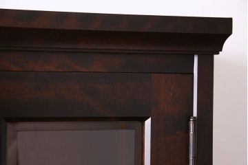 中古　美品　北海道民芸家具　収納力抜群のシックなブックケース(本箱、収納棚、戸棚)(定価41万円)