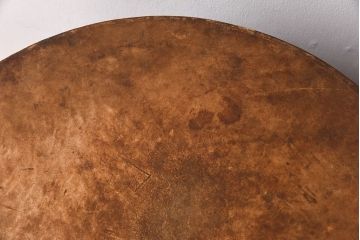 アンティーク雑貨　時代物　欅刳り貫き胴　明治大正期の和太鼓(1尺6寸)