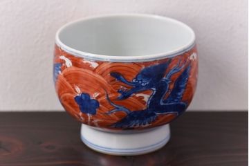 アンティーク雑貨　有田焼　館林源右衛門　赤絵茶器揃　共箱