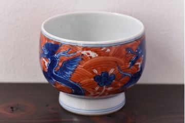有田焼　館林源右衛門　赤絵茶器揃　共箱