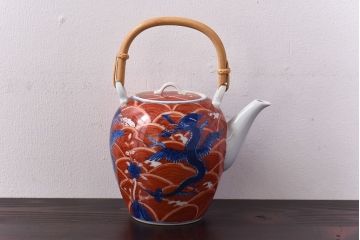 有田焼　館林源右衛門　赤絵茶器揃　共箱