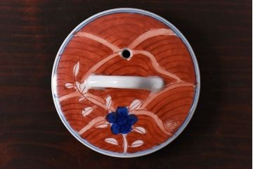 有田焼　館林源右衛門　赤絵茶器揃　共箱