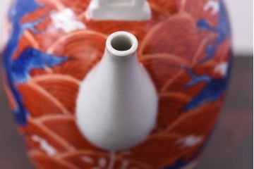 有田焼　館林源右衛門　赤絵茶器揃　共箱