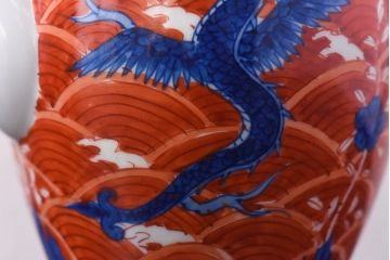 有田焼　館林源右衛門　赤絵茶器揃　共箱