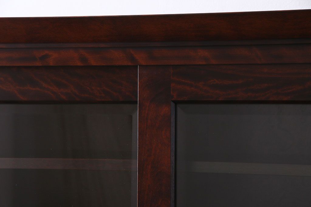 中古　民芸家具　落ち着きのある色合いの食器棚(収納棚、戸棚、飾り棚)