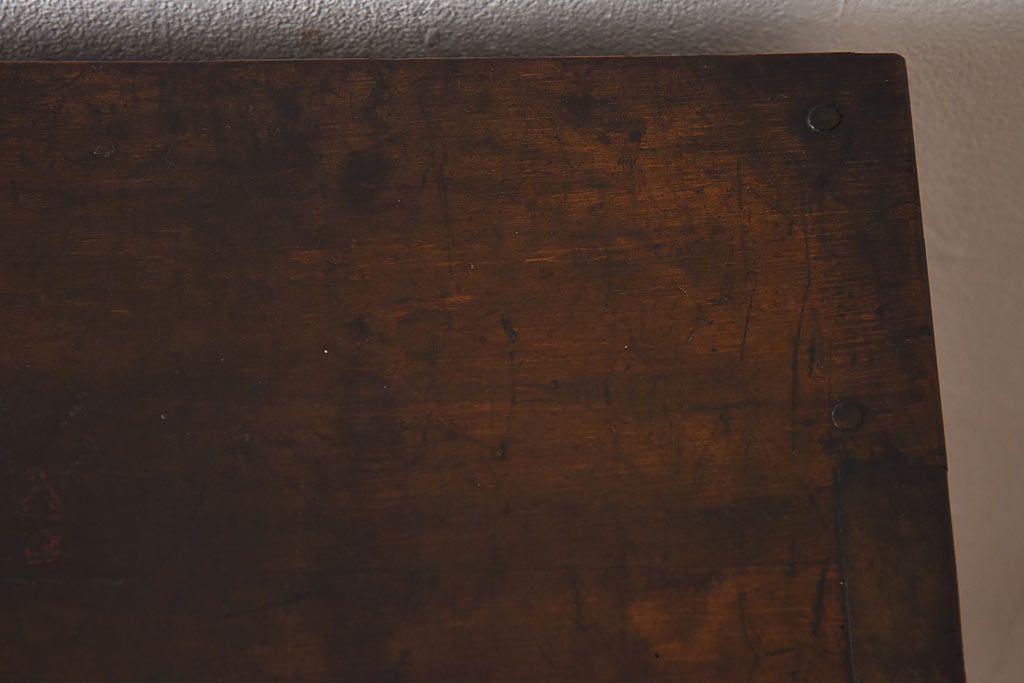 レトロ家具　昭和レトロ　モールガラスがおしゃれな縦型収納棚(戸棚、キャビネット)