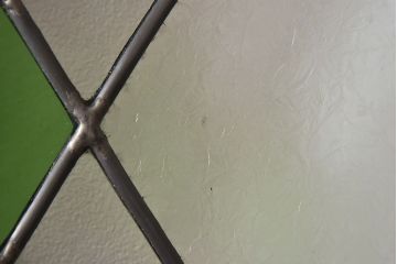 ペイント家具　ラフジュ工房オリジナルステンドグラス　結霜ガラスとステンドグラスがおしゃれな引き戸(建具)2枚セット