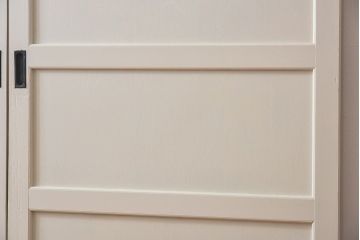 ペイント家具　ラフジュ工房オリジナルステンドグラス　結霜ガラスとステンドグラスがおしゃれな引き戸(建具)2枚セット