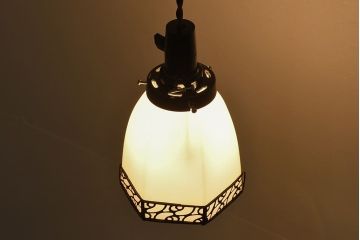 昭和初期　和モダンな雰囲気漂うシェード(ペンダントライト、天井照明)