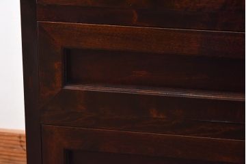 中古　松本民芸家具　503型　直線のデザインが目を引く整理箪笥(引き出し、衣装箪笥、チェスト)(定価約28万円)(2)