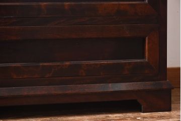 中古　松本民芸家具　503型　直線のデザインが目を引く整理箪笥(引き出し、衣装箪笥、チェスト)(定価約28万円)(2)