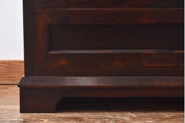 中古　松本民芸家具　503型　直線のデザインが目を引く整理箪笥(引き出し、衣装箪笥、チェスト)(定価約28万円)(2)