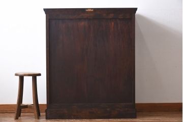 中古　松本民芸家具　503型　直線のデザインが目を引く整理箪笥(引き出し、衣装箪笥、チェスト)(定価約28万円)(2)