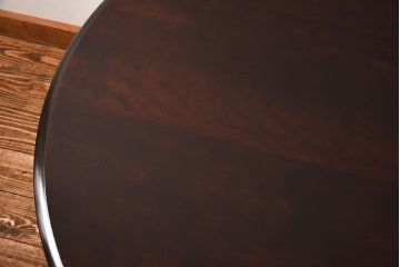 中古　北海道民芸家具　HM472シリーズ　シックな円形テーブル(定価約23万円)