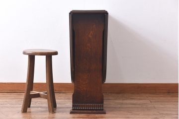 アンティーク家具　イギリスアンティーク　重厚感のあるオーク材製バタフライテーブル(ダイニングテーブル)