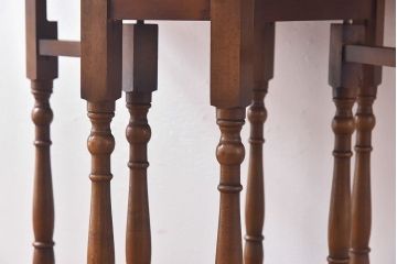 ヴィンテージ家具　イギリス　ビンテージ　オーク材　小振りのゲートレッグテーブル(バタフライテーブル、エクステンションテーブル、サイドテーブル)
