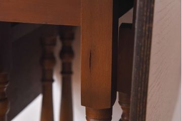 ヴィンテージ家具　イギリス　ビンテージ　オーク材　小振りのゲートレッグテーブル(バタフライテーブル、エクステンションテーブル、サイドテーブル)
