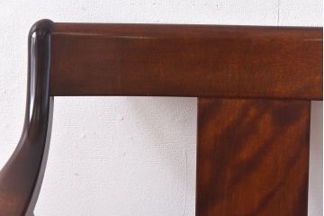 中古　松本民芸家具　77型　曲肘　体にフィットするラッシ座面アームチェア(定価約18万円)(2)