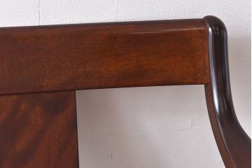 中古　松本民芸家具　77型　曲肘　体にフィットするラッシ座面アームチェア(定価約18万円)(2)